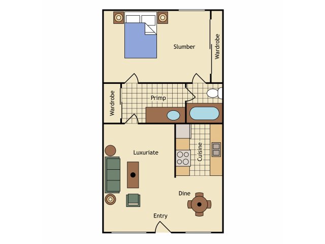 Floor Plan 1 | UC Davis Apartments | University Court