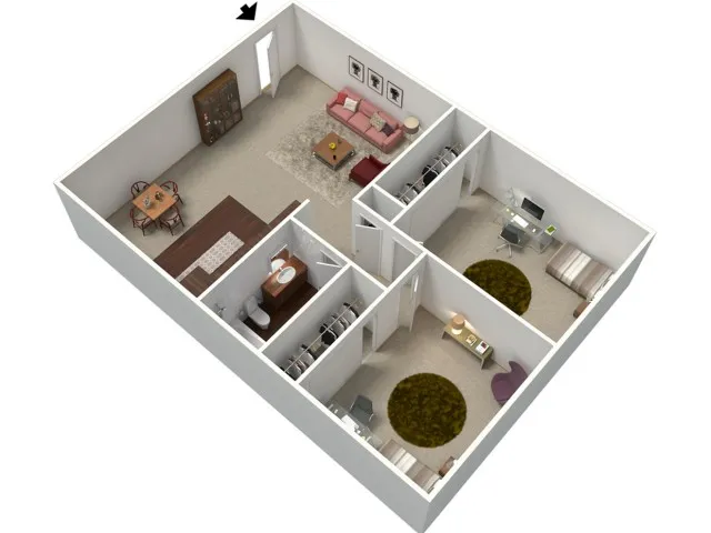 Floor Plan 1 | Apartments In Fresno CA | University Place
