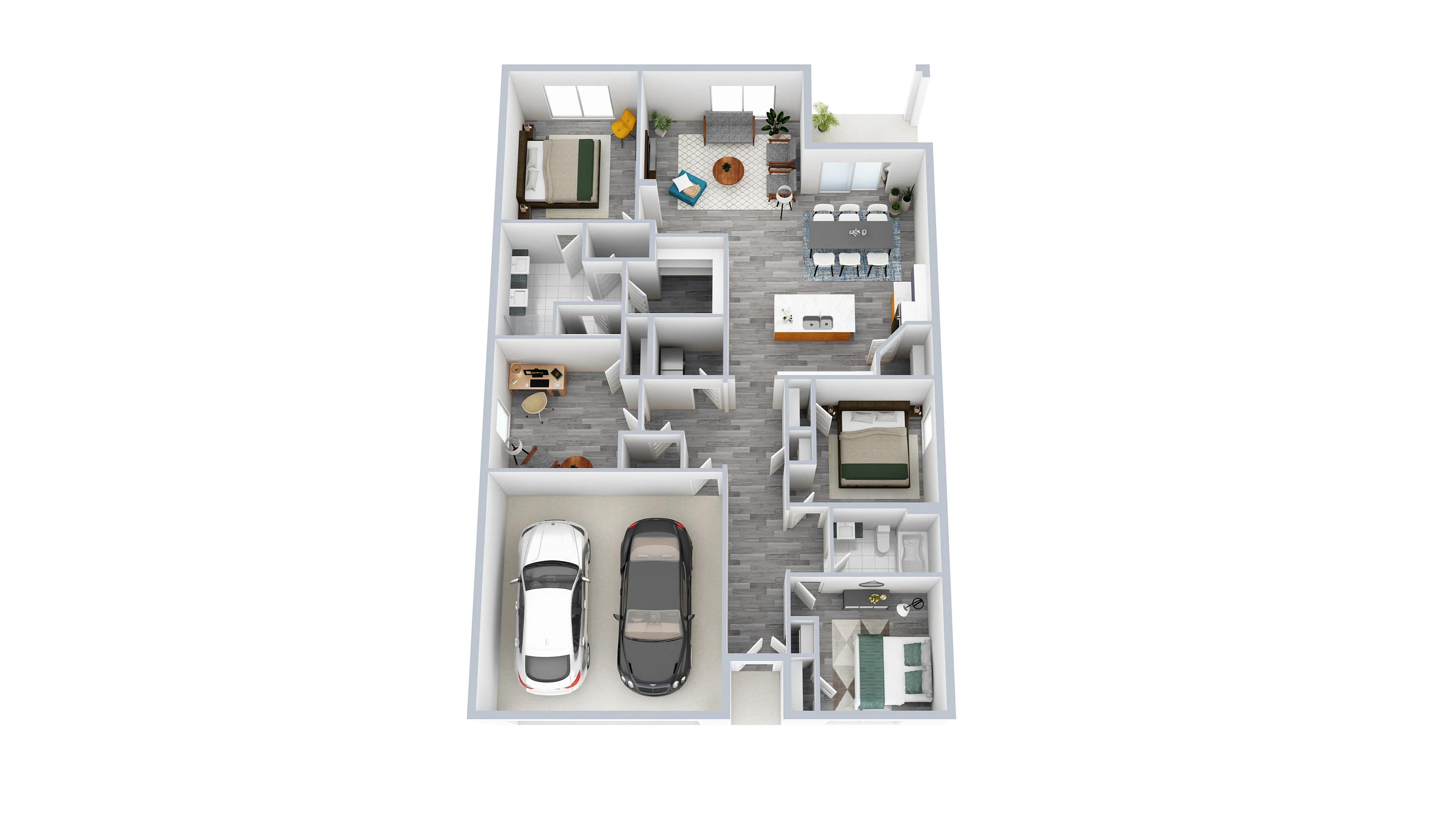 Single level 4 bedrooms
