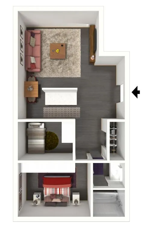 Citadel 29 - Two Bedroom Floor Plan