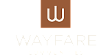 Stylish logo of Wayfare Communities featuring a modern 'W' design in a warm brown square.