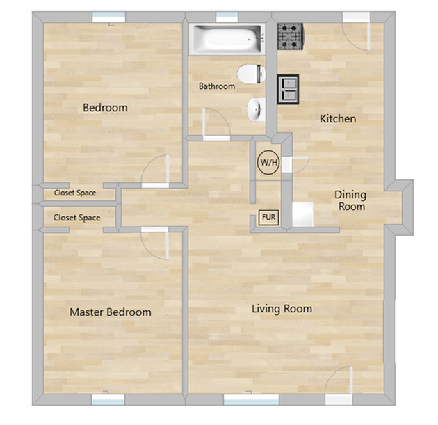 2 Bed/1 Bath