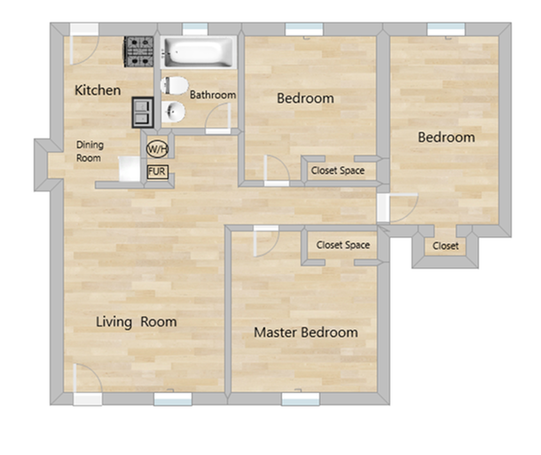 3 Bed/1 Bath