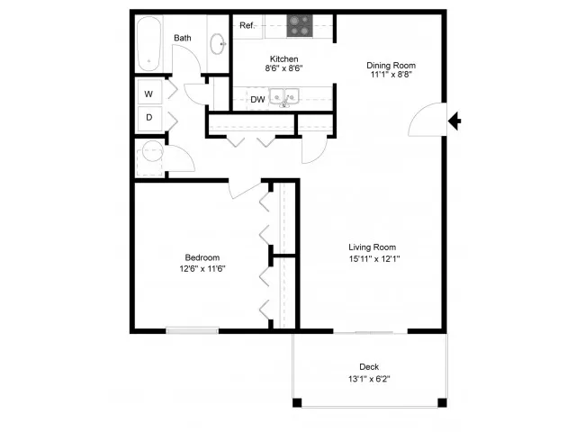 Graybrook - 1 Bedroom / 1 Bathroom 755