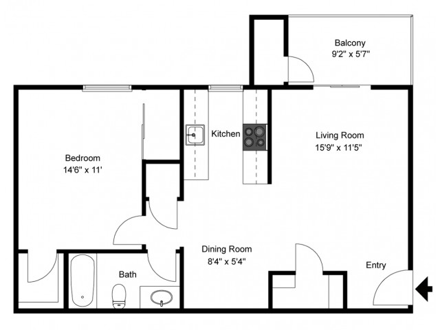 Dover Glen - 1 Bedroom / 1 Bathroom