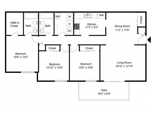 Graycroft Manor - 3 Bedrooms / 2 Bathrooms