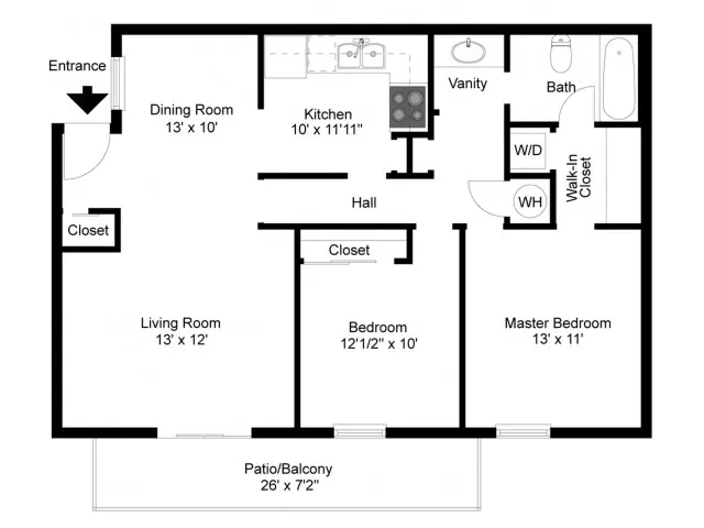 Summerfield Place - 2 Bedroom/ 1 Bathroom