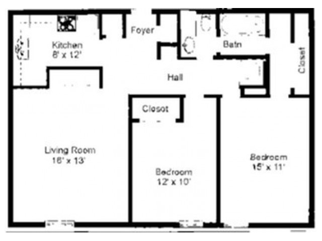 Royal Arms Louisville - 2 Bedrooms / 1 Bathroom / 850 Sq. Ft.