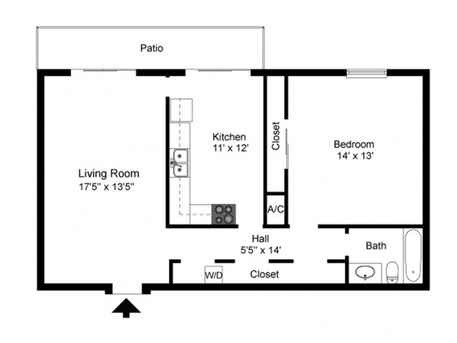 Royal Arms Nashville - 1 Bedroom / 1 Bathroom / 782 Sq. Ft.
