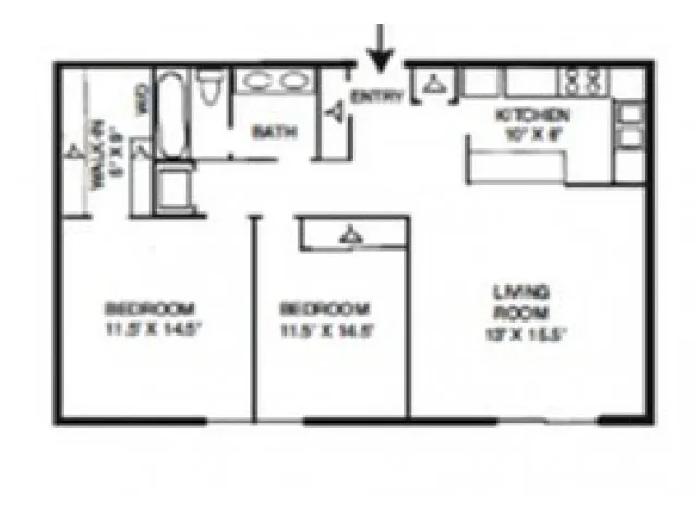 Royal Arms Nashville - 2 Bedrooms / 1 Bathroom / 902 Sq. Ft.