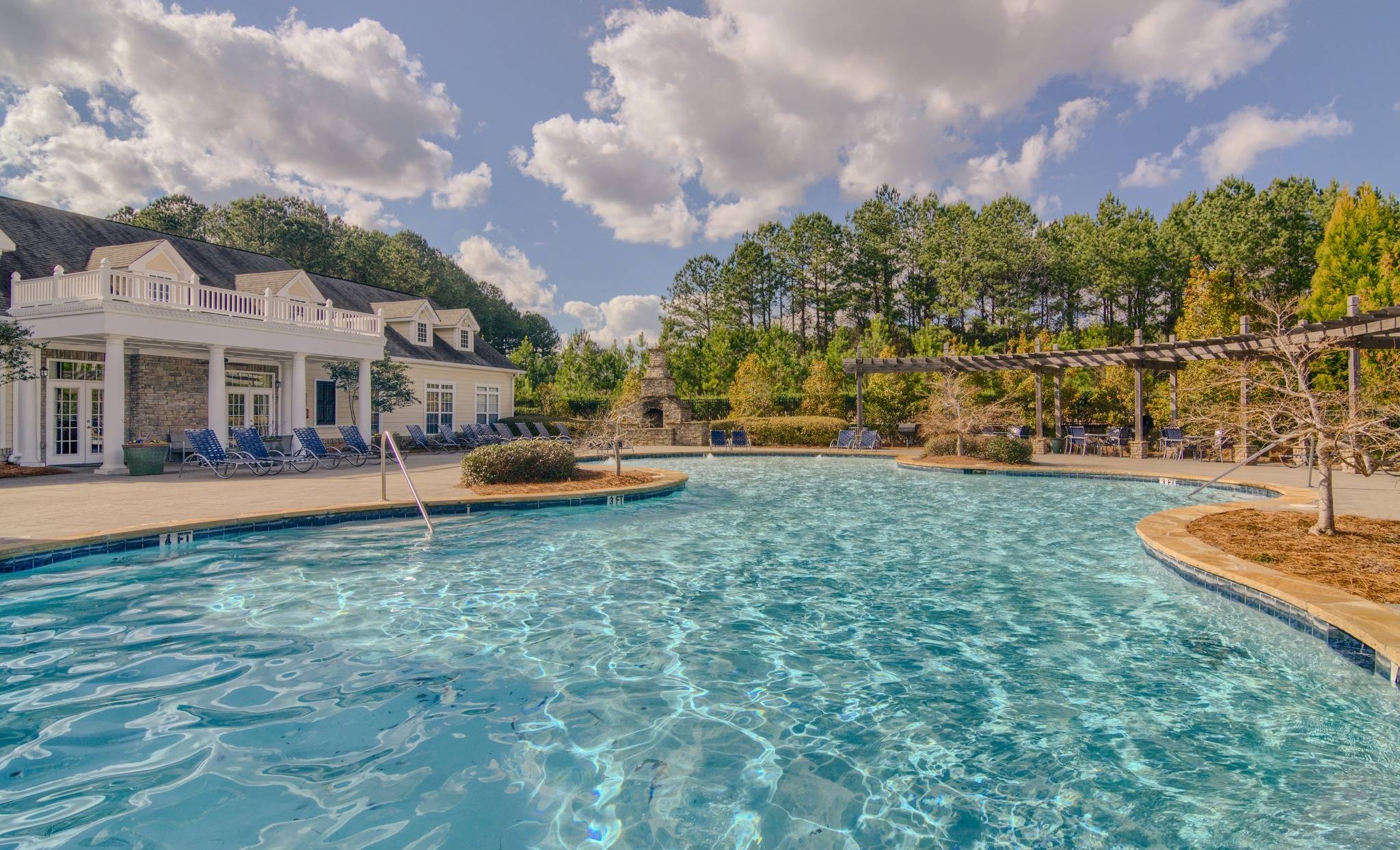 Pool lounge seating area