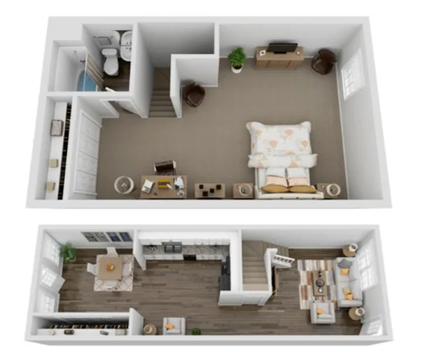 1 Bed 1 Bath 955 SQ FT