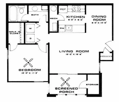 1x1 Small 894 sq ft