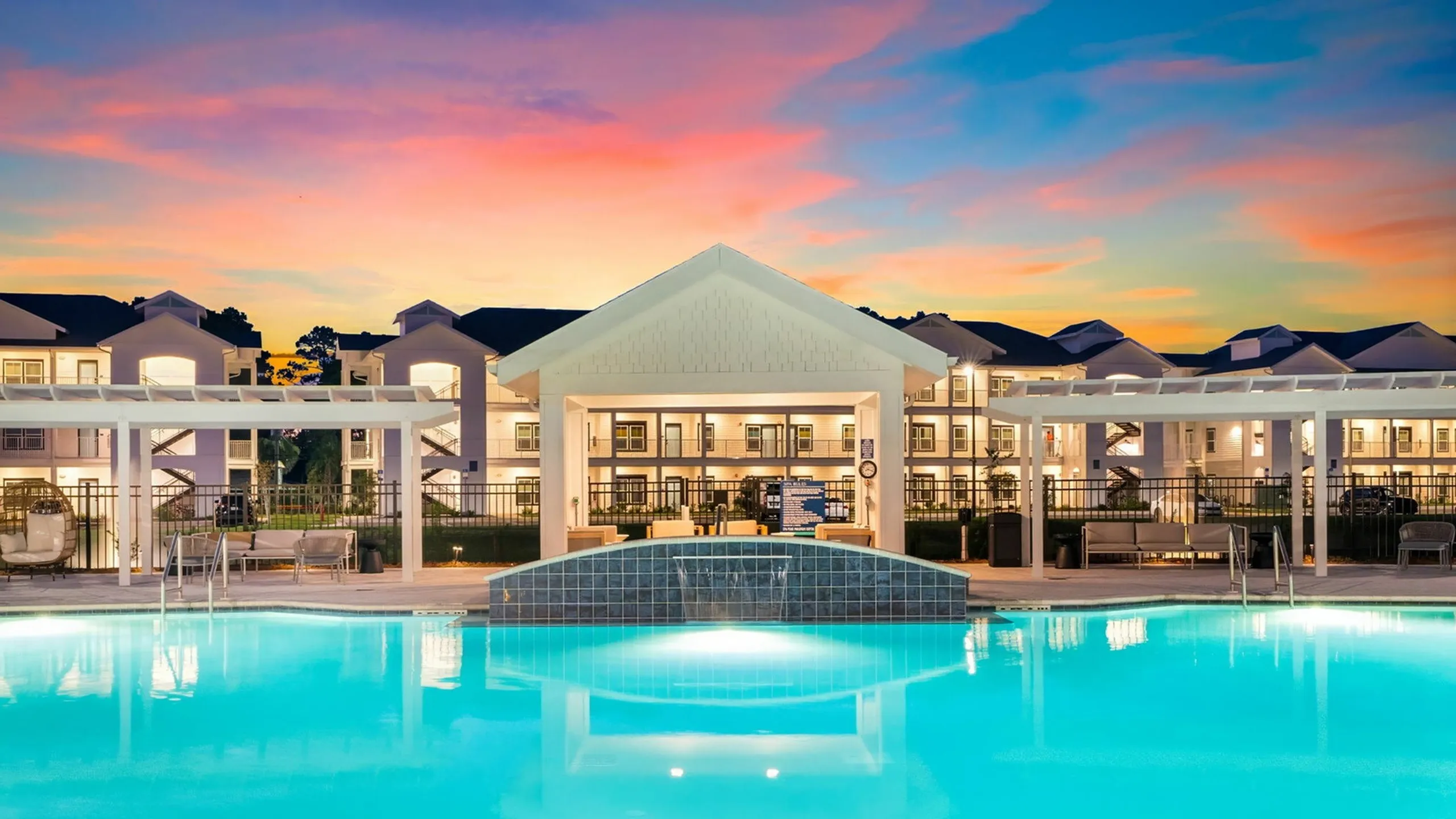 pool with beautiful sky