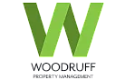 Contemporary green gradient logo of Woodruff Property Management, showcasing a bold and innovative style.