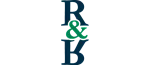 Elegant dark blue and green logo featuring intertwined letters 'R' and 'B' with an ampersand.