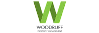Sleek green 'W' logo of Woodruff Property Management on a clean white background, symbolizing modernity and growth.