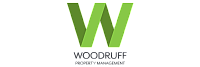 Elegant logo for Woodruff Property Management with a bold green 'W' design symbolizing growth and reliability.