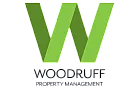 Contemporary Woodruff Property Management logo with a bold green 'W' design.