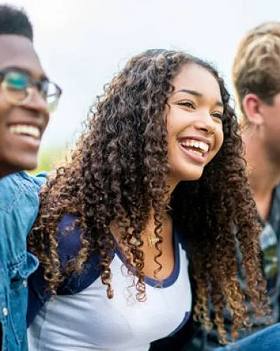 Students laughing