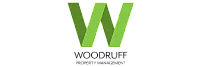 Modern green and dark green 'W' logo for Woodruff Property Management, conveying professionalism and growth.