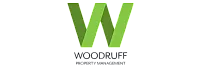 Sleek logo of Woodruff Property Management featuring a bold, modern green 'W' design.