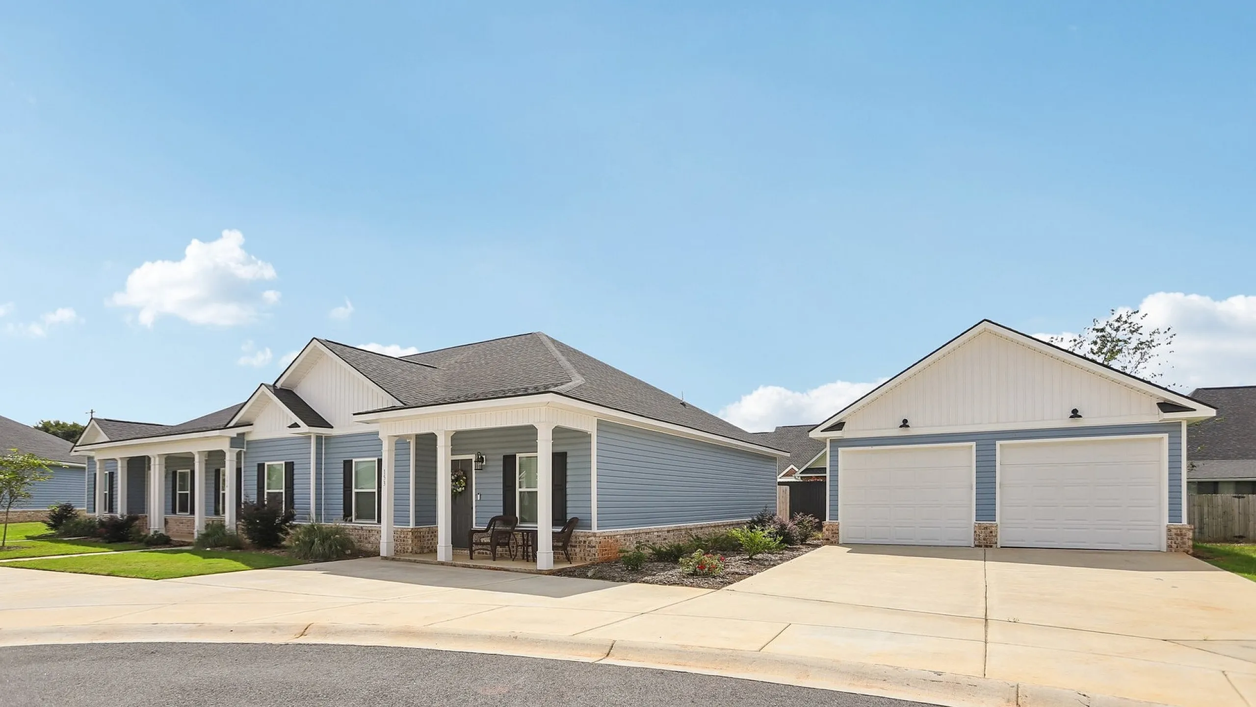 Woodford Ridge Townhomes - Blue Exteriors