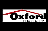 Dynamic Oxford Realty logo with bold lettering and striking red rooftop design, symbolizing strength and trust in property services.