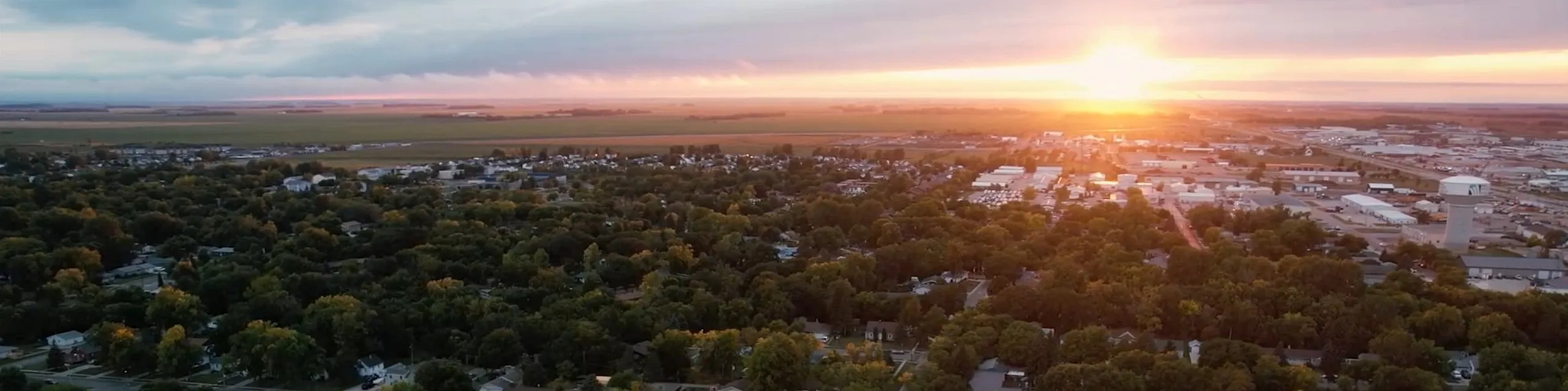 Aerial View at Sunset