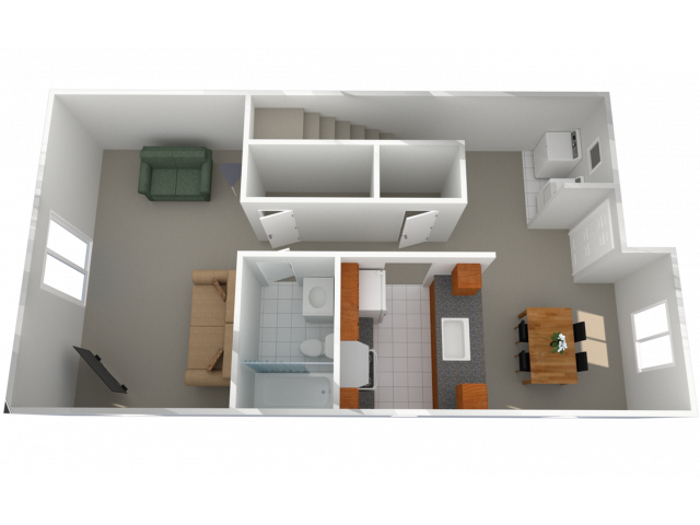 4 Bed, 2 Bath, Style A: Main Floor