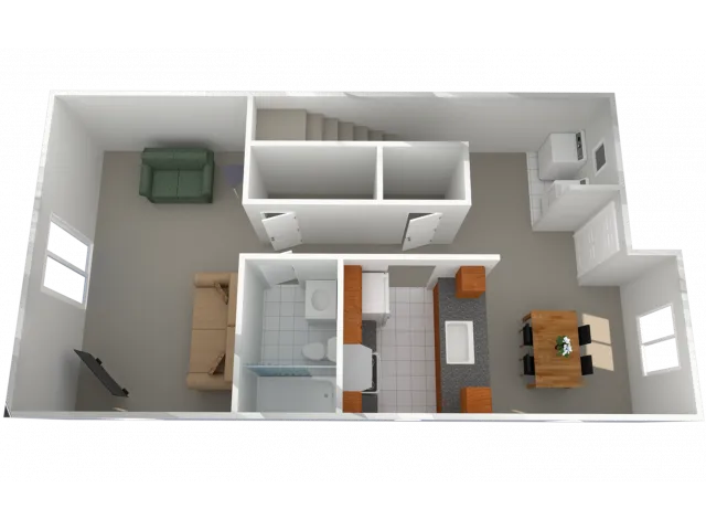 4 Bed, 2 Bath, Style A: Main Floor
