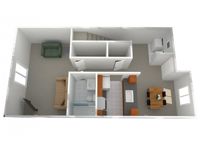 4 Bed, 2 Bath, Style A: Main Floor