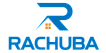 Rachuba logo featuring a stylized letter 'R' with a roof and window design.