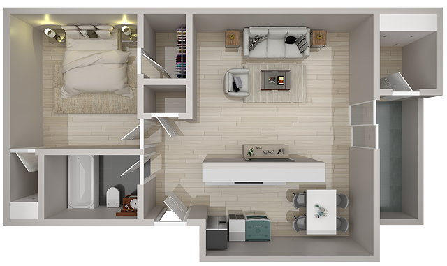 1 Bedroom Floorplan