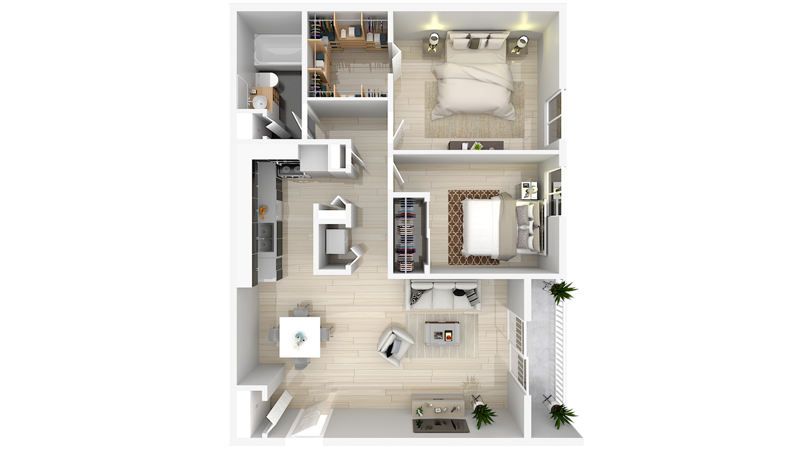 2 x 1 2 Bed Apartment Parker Apartments