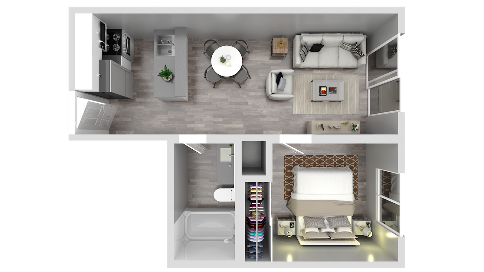 1 Bedroom x 1 Bathroom (b)