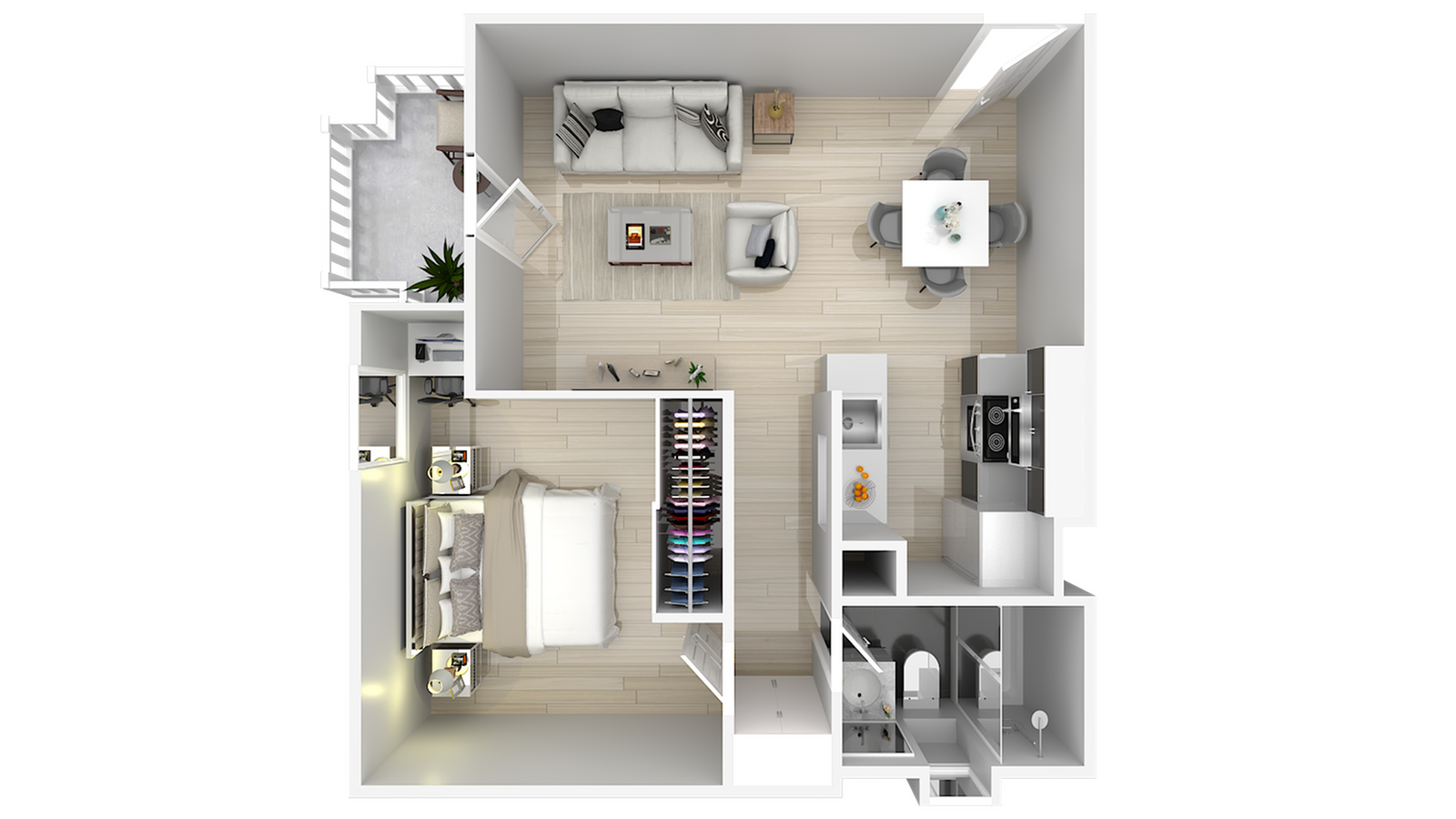 1 Bedroom x 1 Bathroom (c)