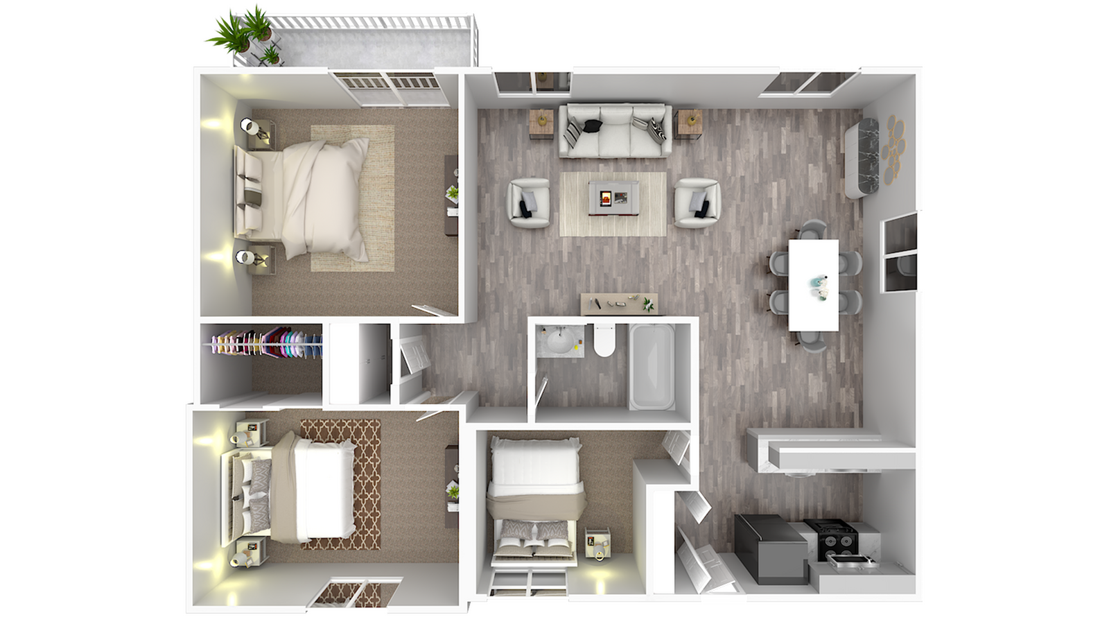 3 Bedroom x 1 Bathroom