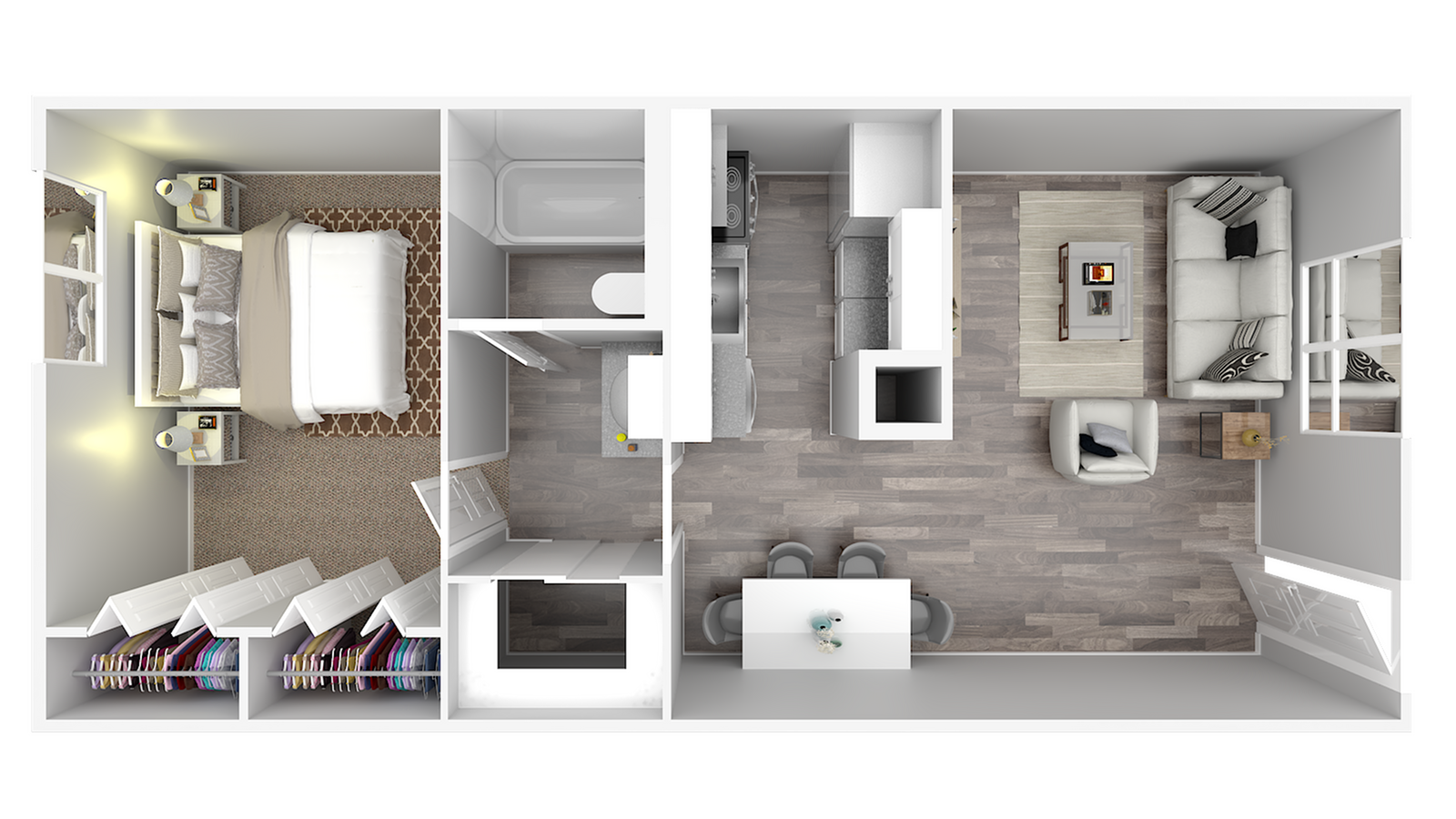 1 Bedroom x 1 Bathroom