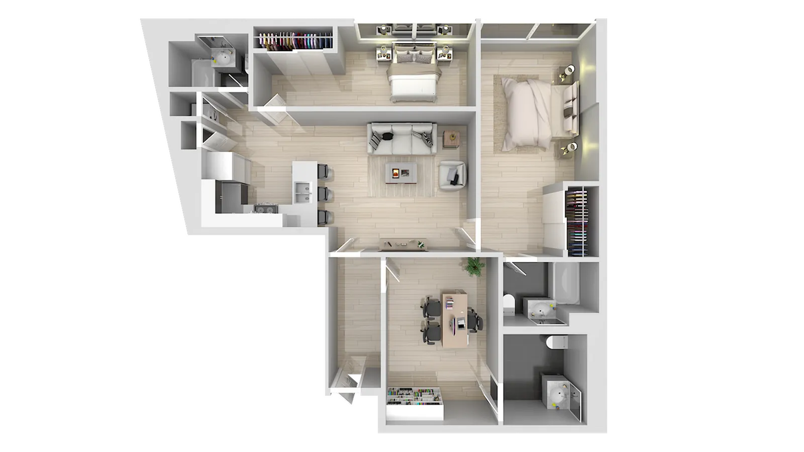2 BEDROOM + DEN 2.5 BATHROOM