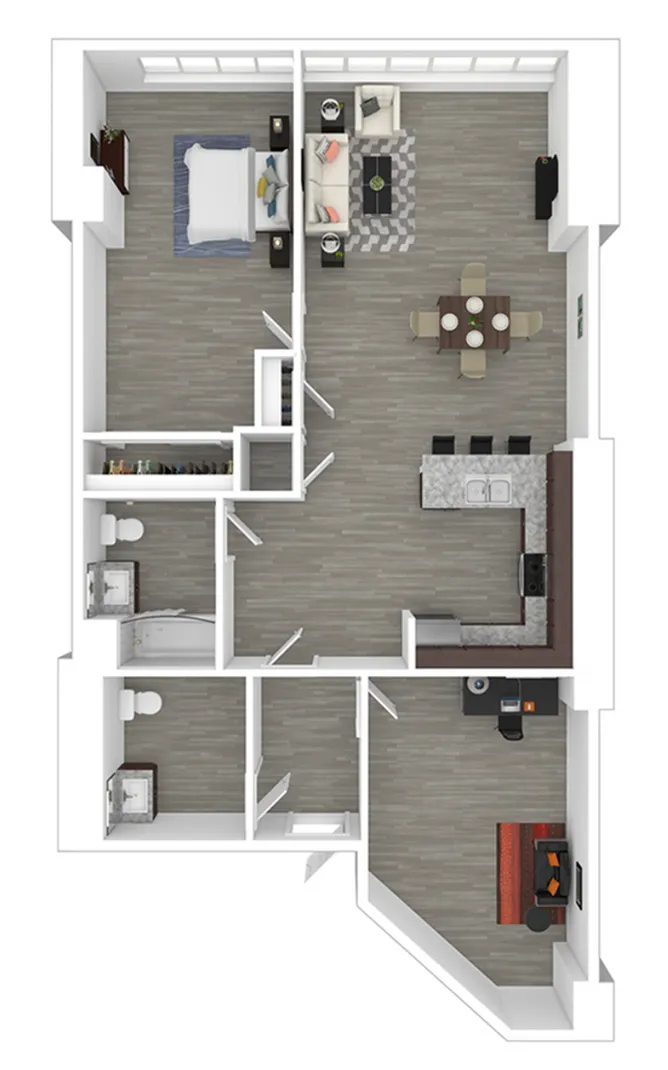1 BED + DEN