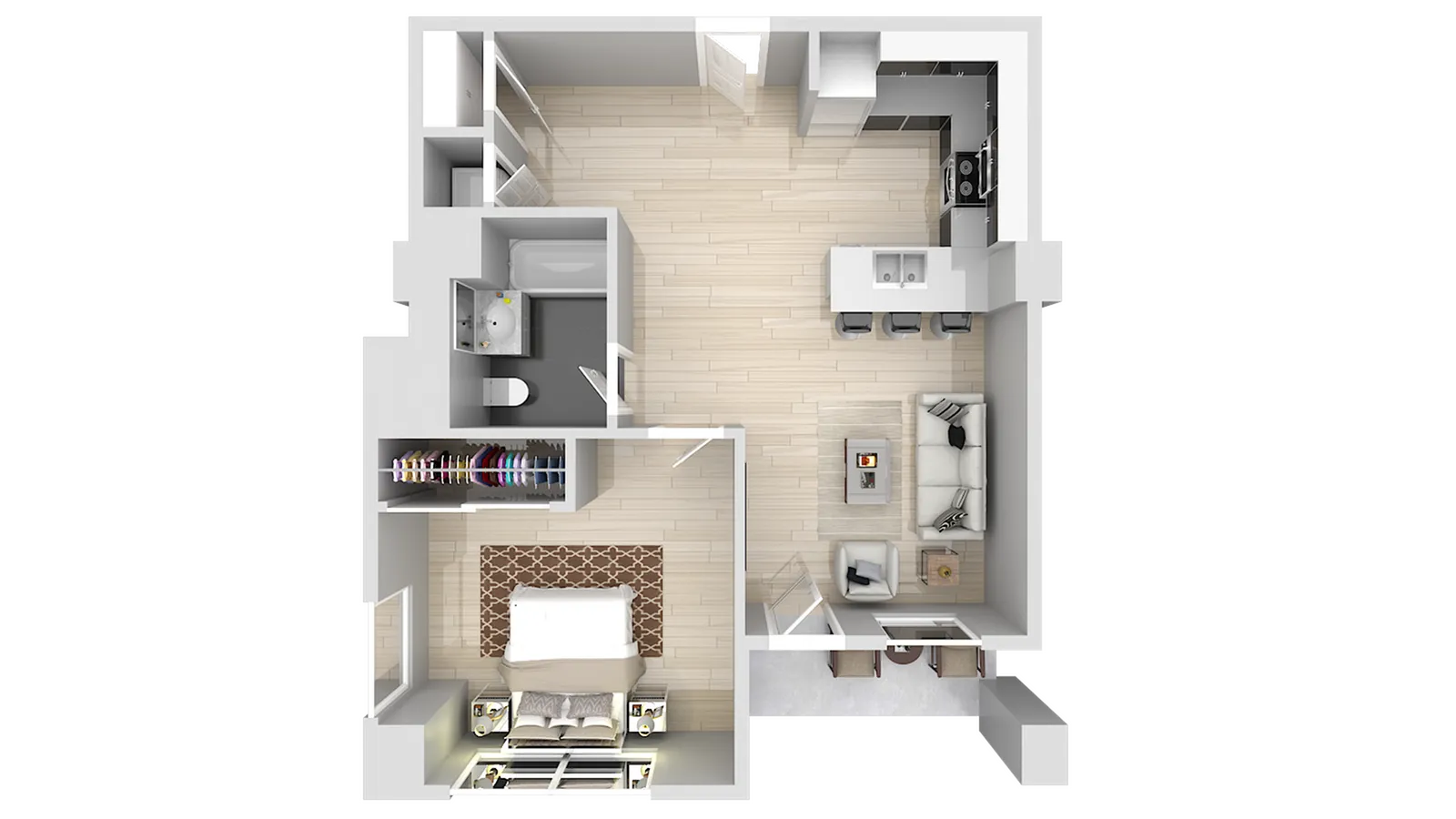 1 BED 1 BATH