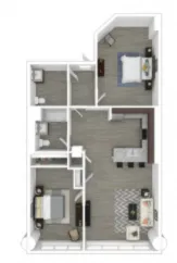 2 BED 2 BATH