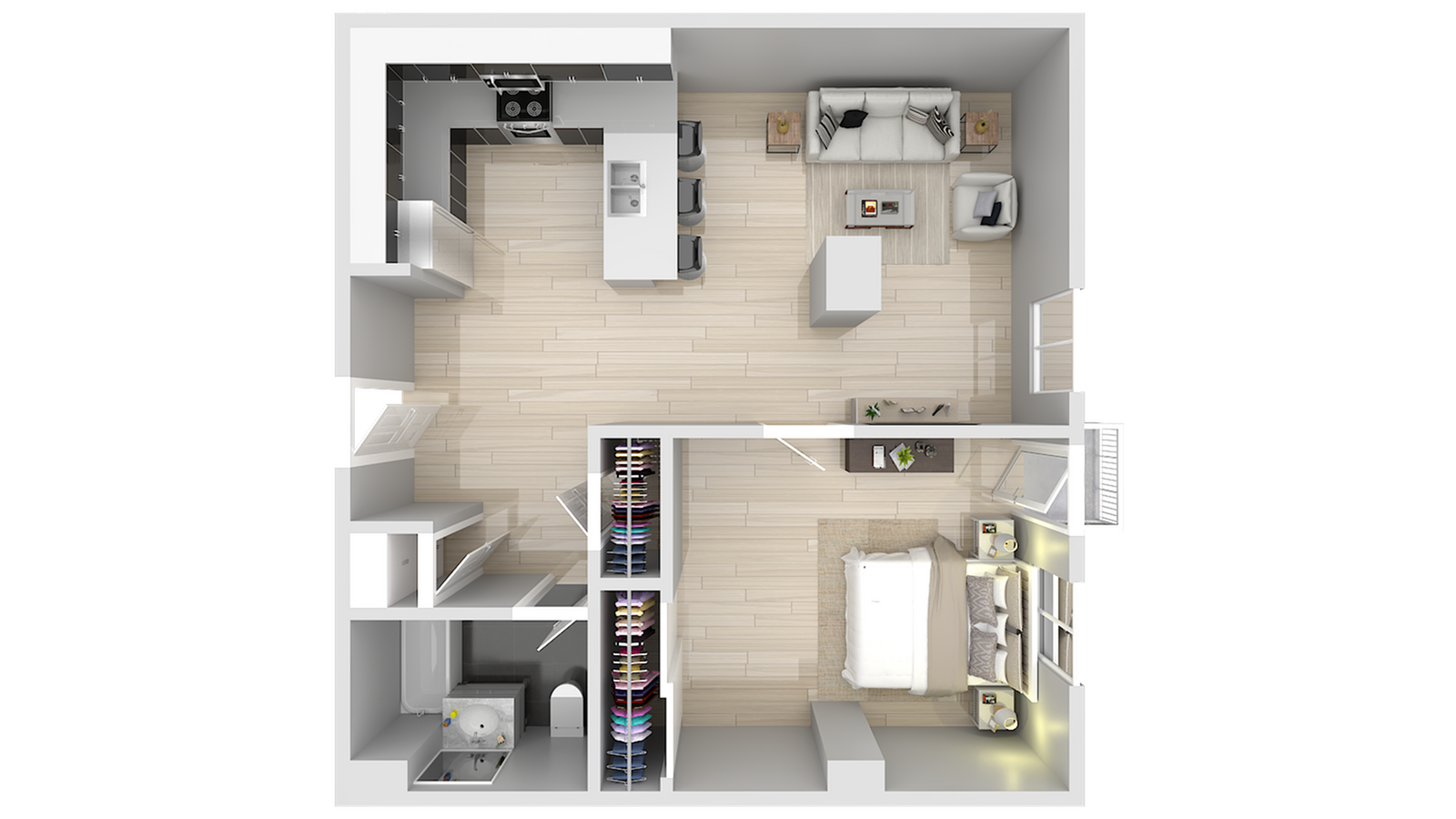 1 BED 1 BATH