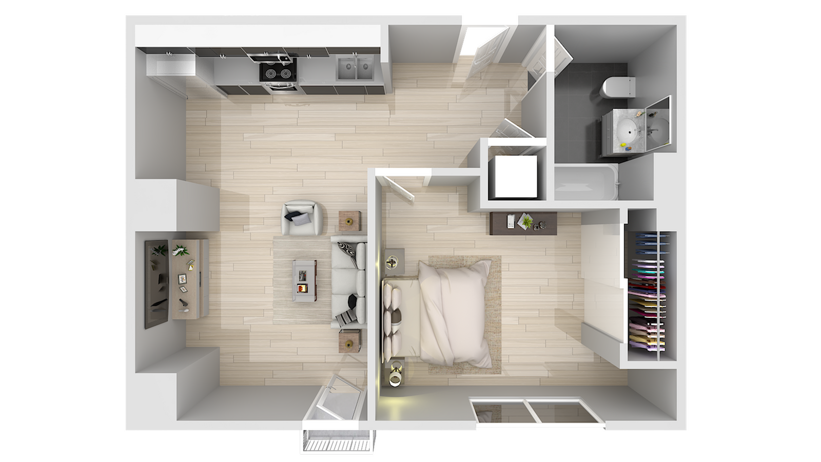 1 BED 1 BATH