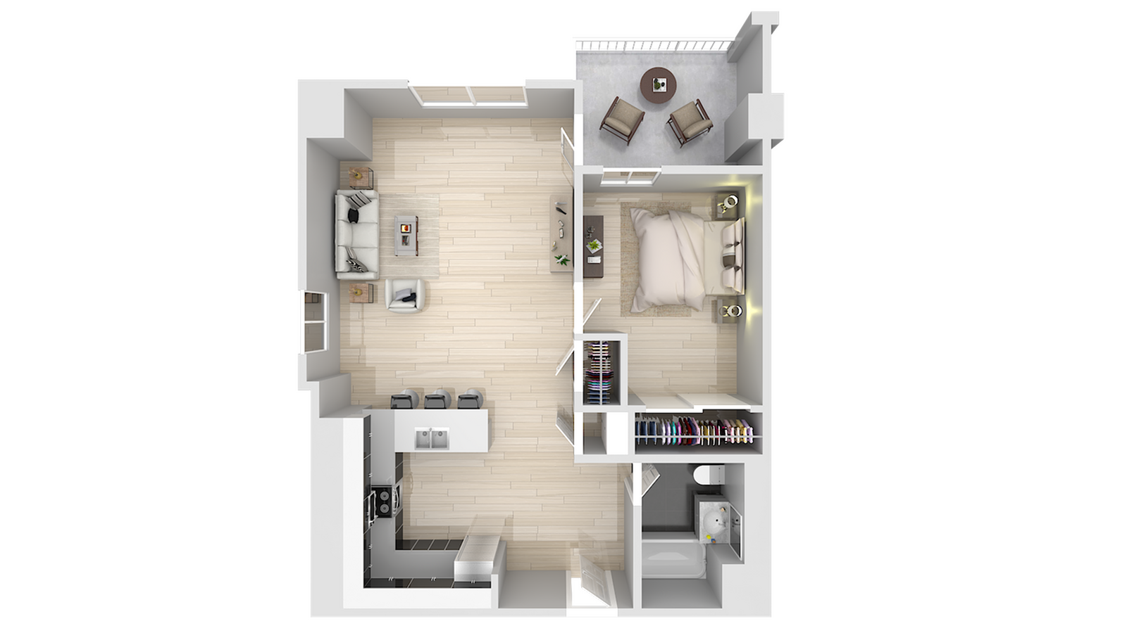 1 BED 1 BATH