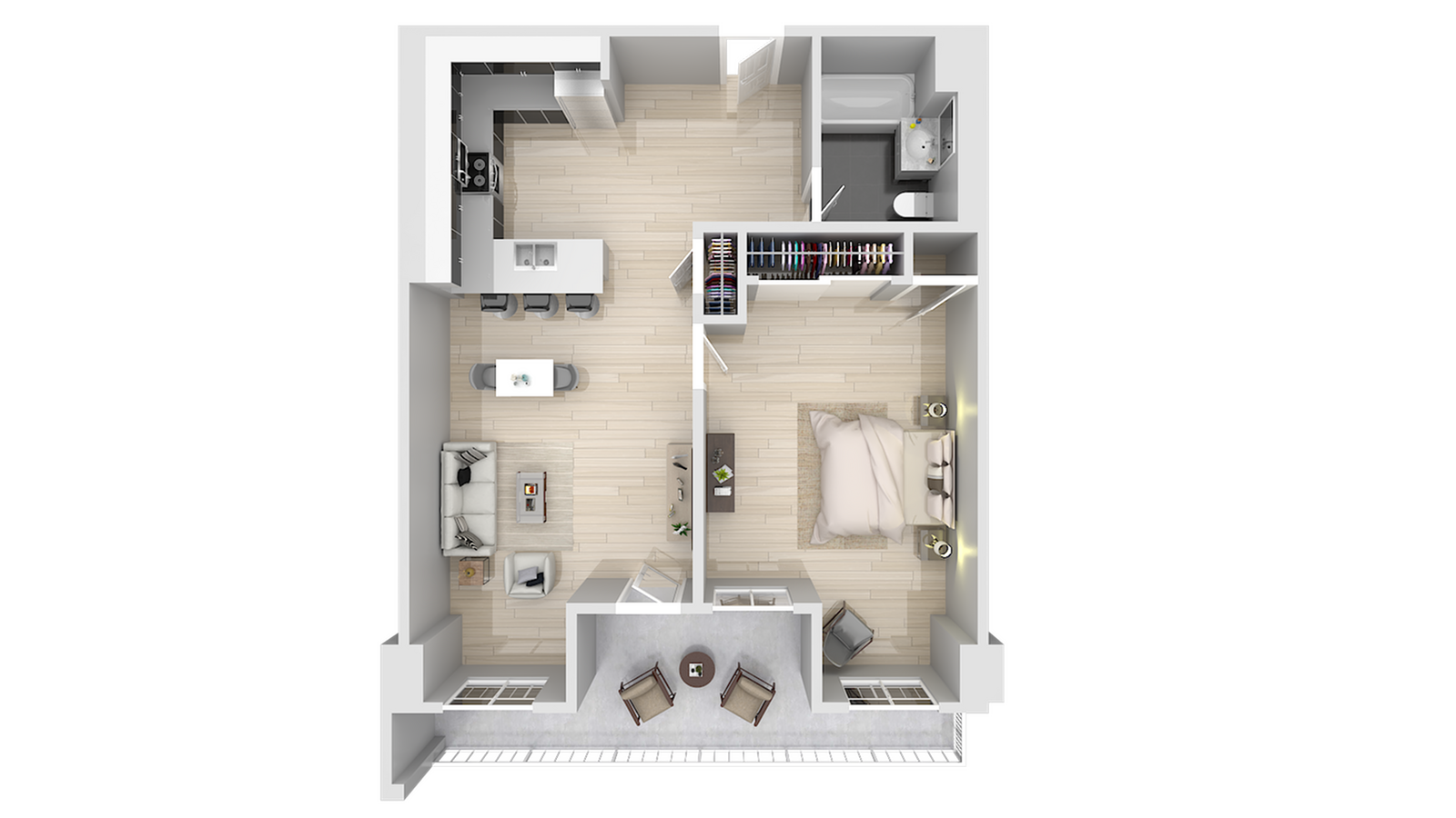 1 BED 1 BATH