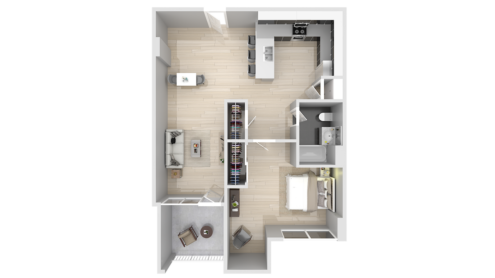 1 BED 1 BATH