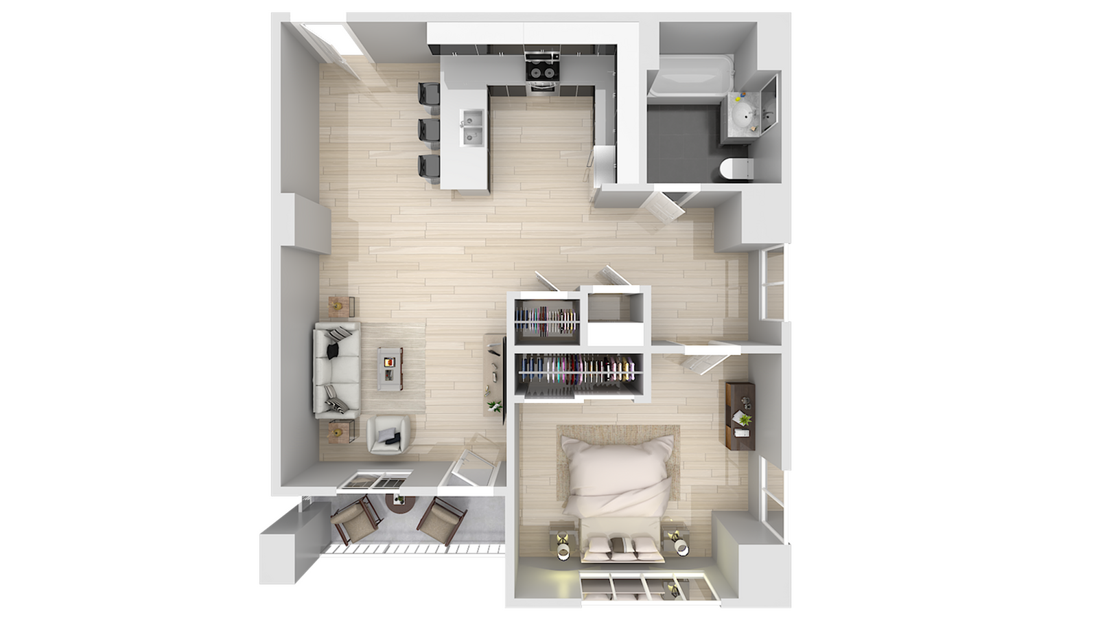 1 BED 1 BATH