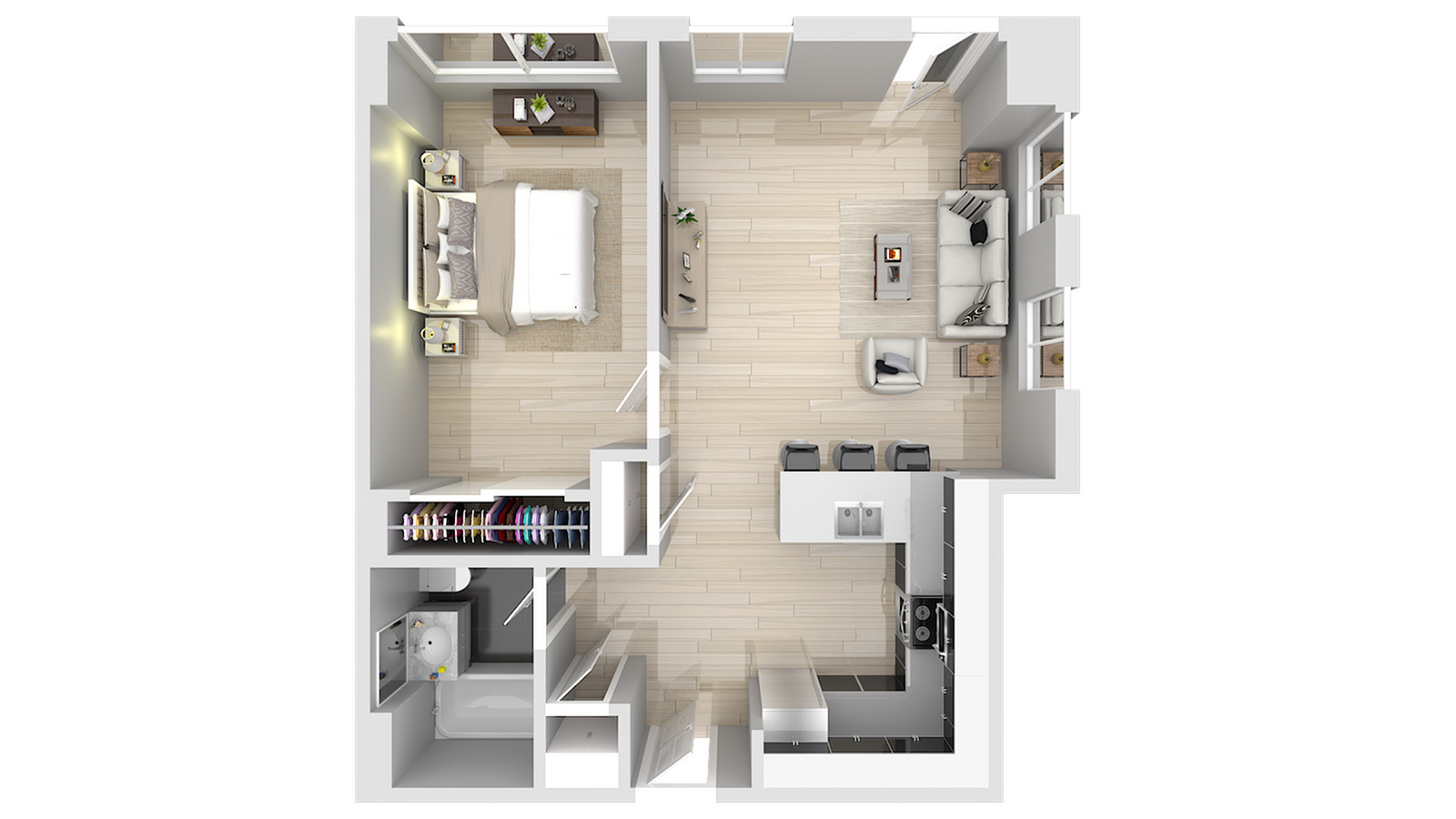 1 BED 1 BATH